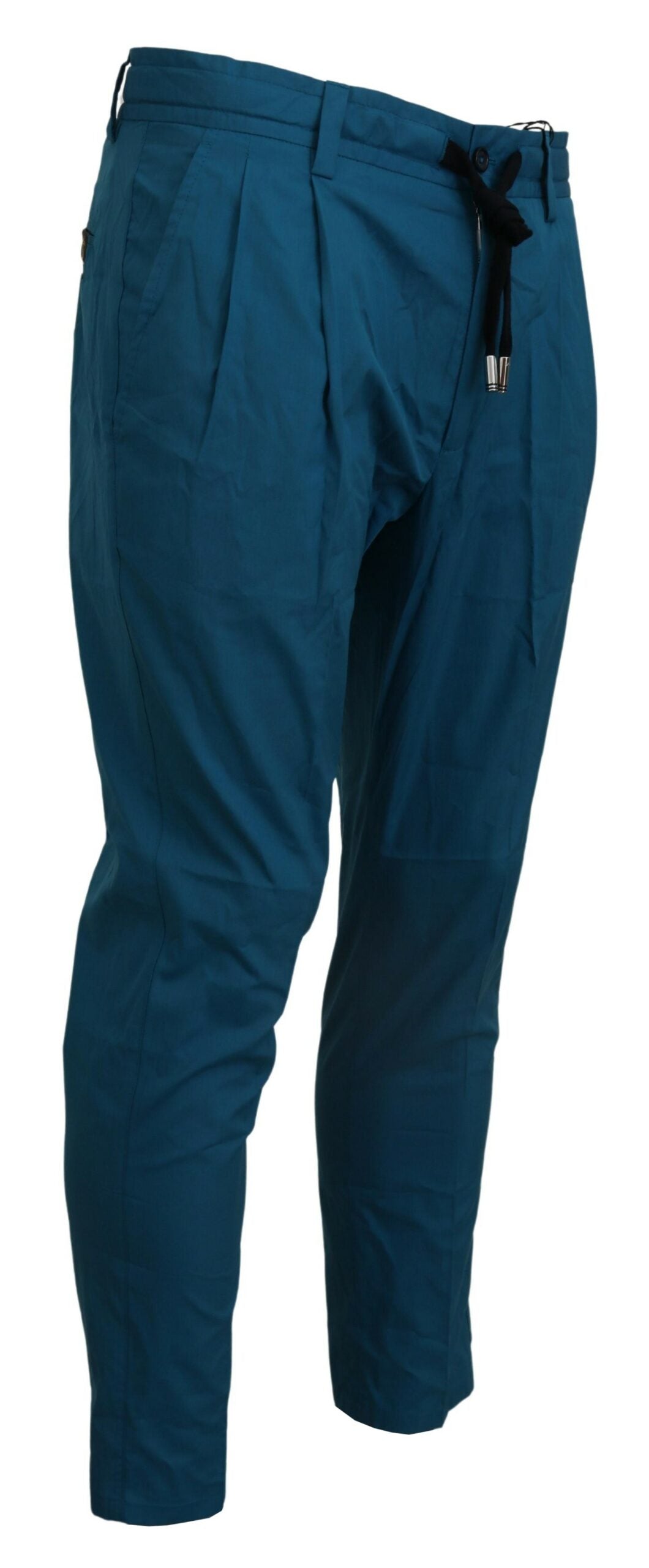 Dolce & Gabbana Blue Cotton Chinos Trousers Pants Dolce & Gabbana