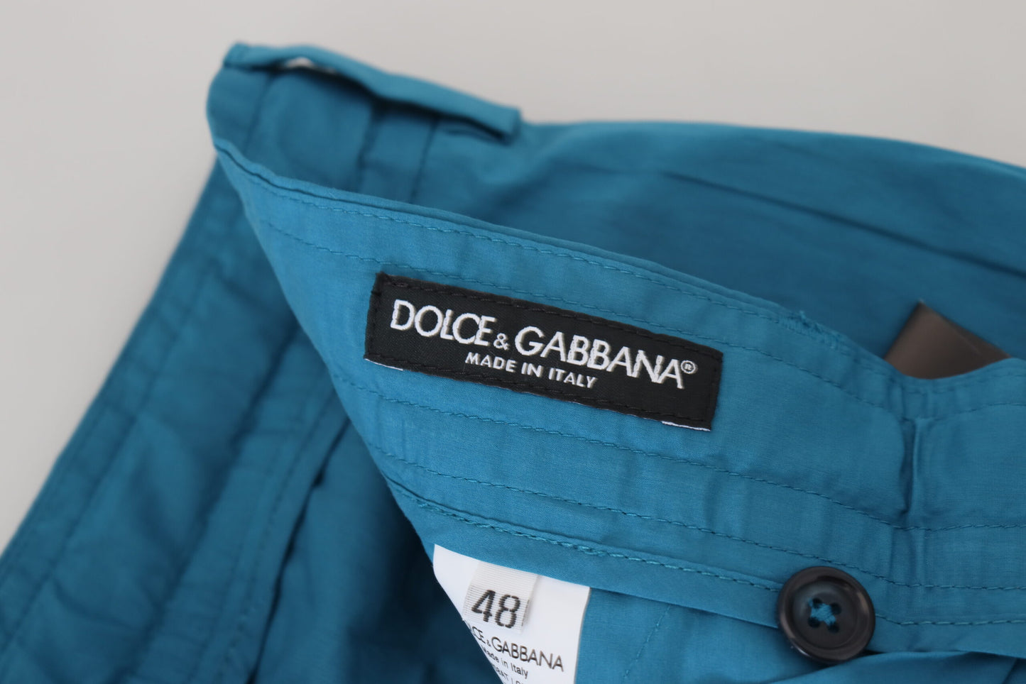 Dolce & Gabbana Blue Cotton Chinos Trousers Pants Dolce & Gabbana