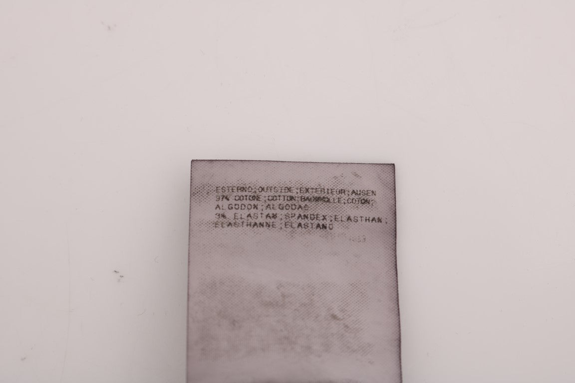 Costume National Black Slim Fit Cotton Stretch Pants Costume National