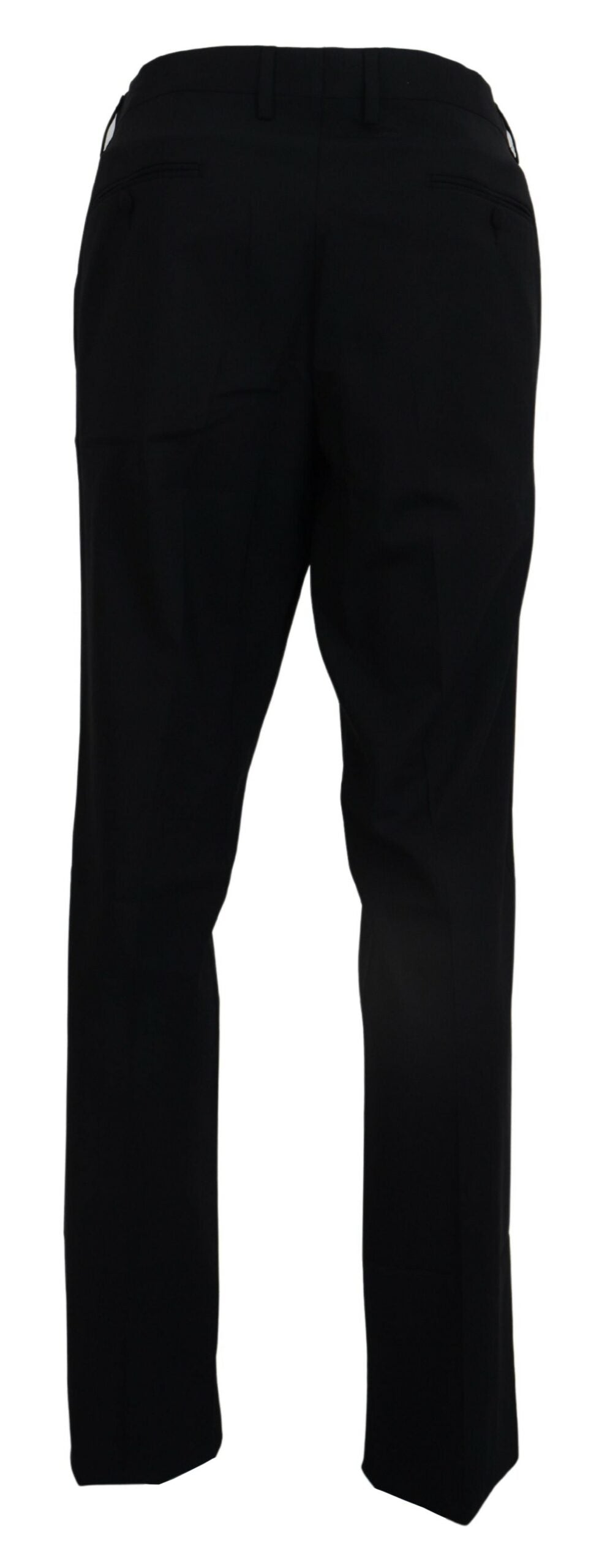 Dolce & Gabbana Black Wool Stretch Dress Formal Slim Fit Pant Dolce & Gabbana