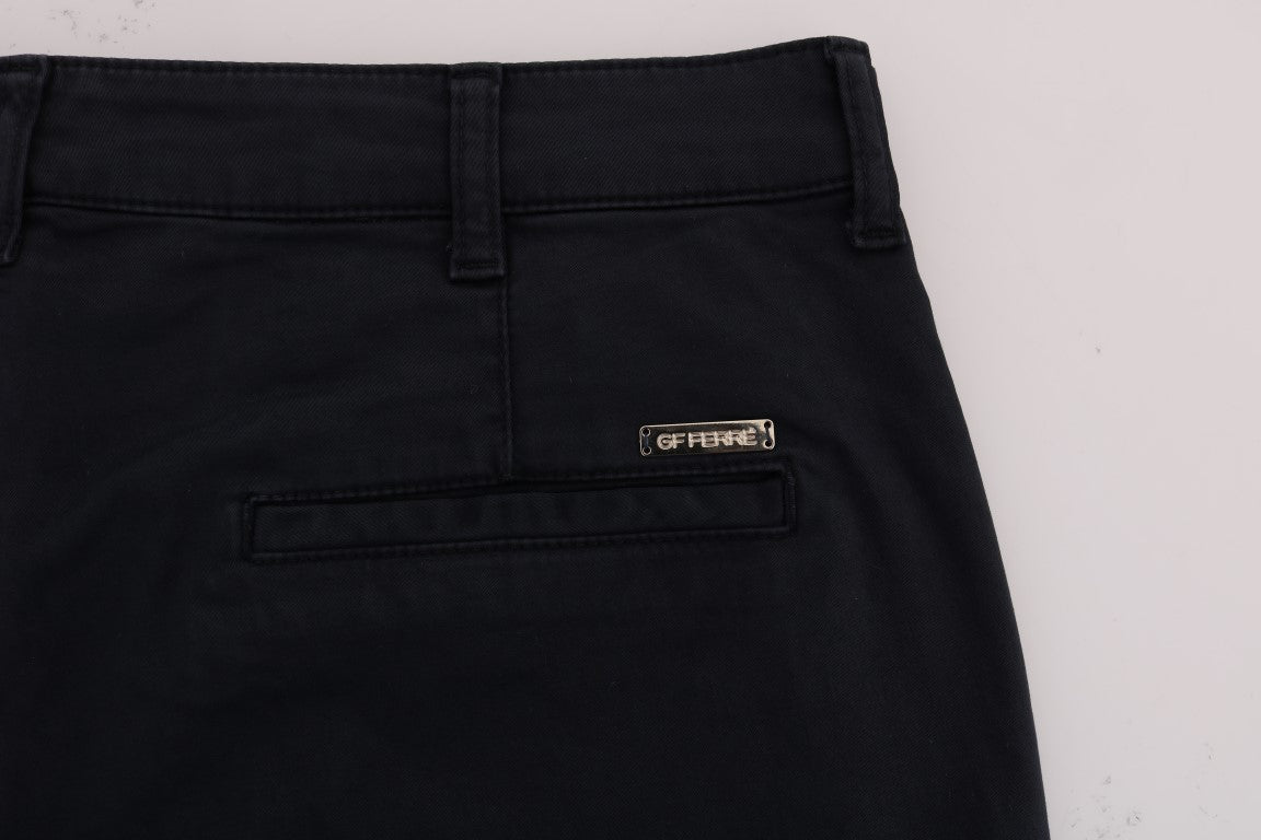 GF Ferre Blue Cotton Stretch Chinos Pants GF Ferre