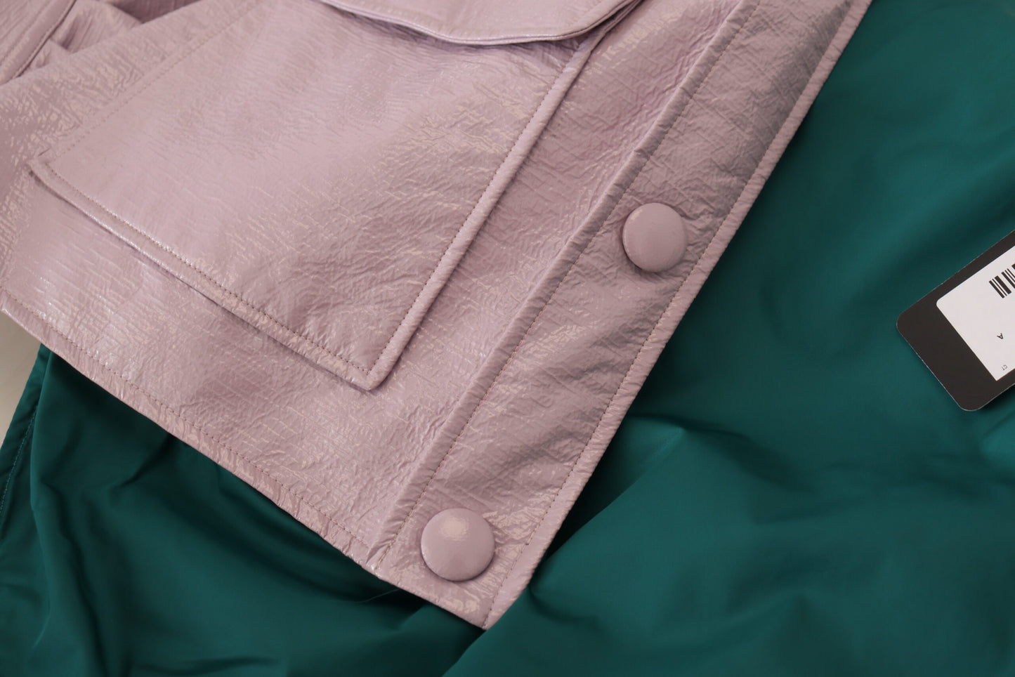 Dolce & Gabbana Purple Cotton Button Down Cropped Jacket Dolce & Gabbana