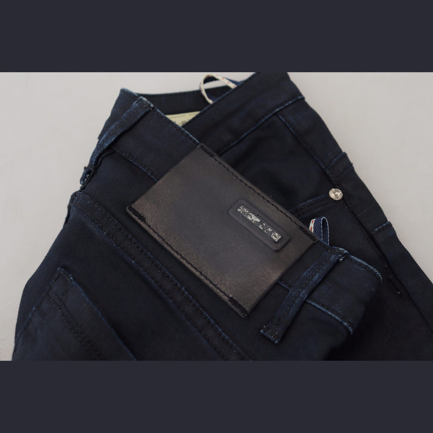 Acht Blue Cotton Low Waist Slim Fit Women Casual Denim Jeans Acht