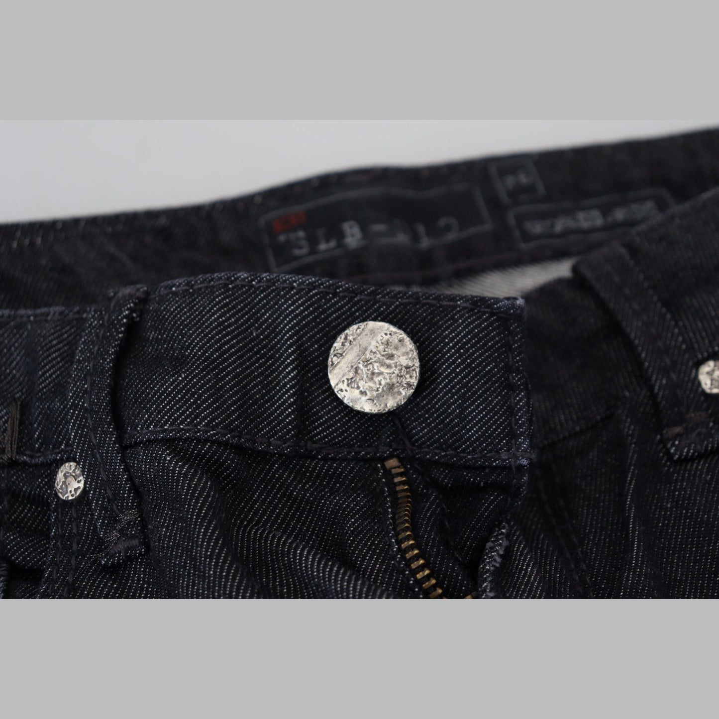 Acht Black Cotton Low Waist Slim Fit Women Casual Denim Jeans Acht