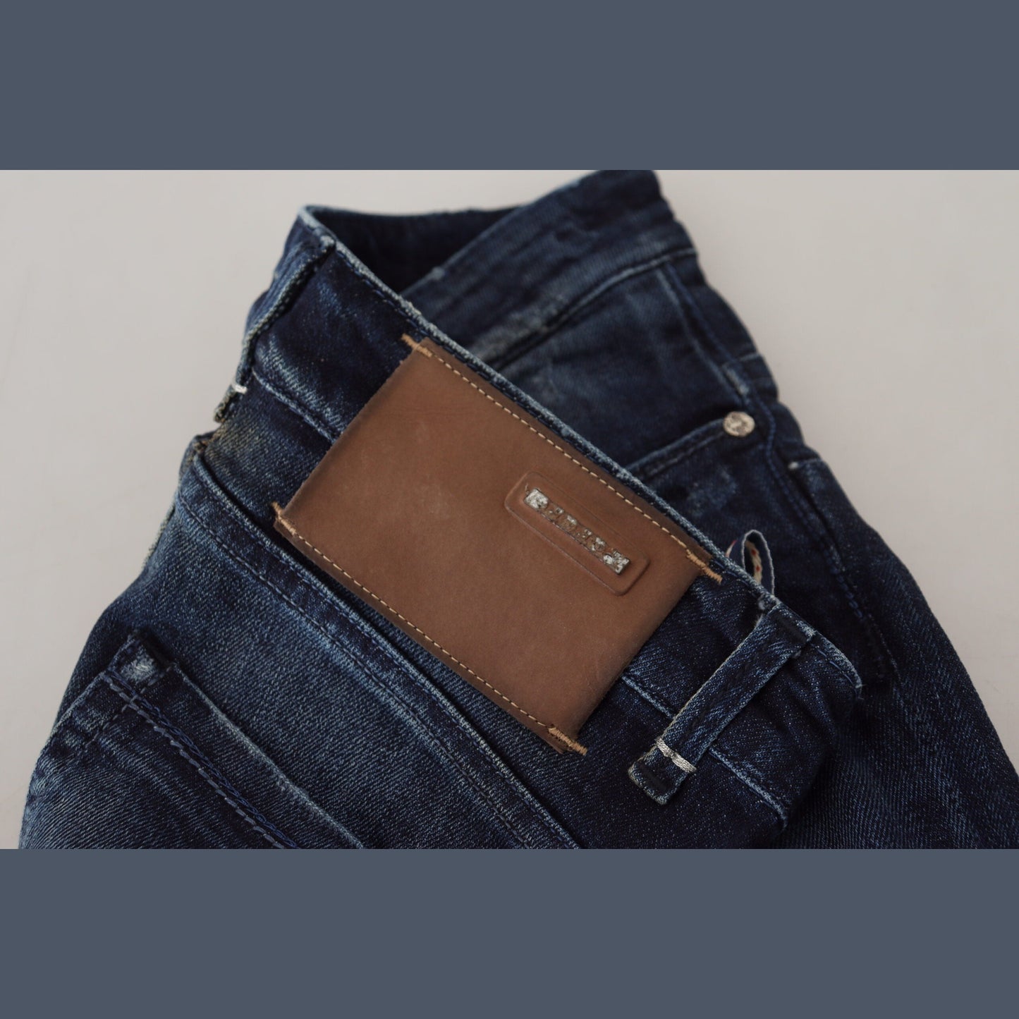 Acht Blue Cotton Low Waist Slim Fit Women Casual Denim Jeans Acht