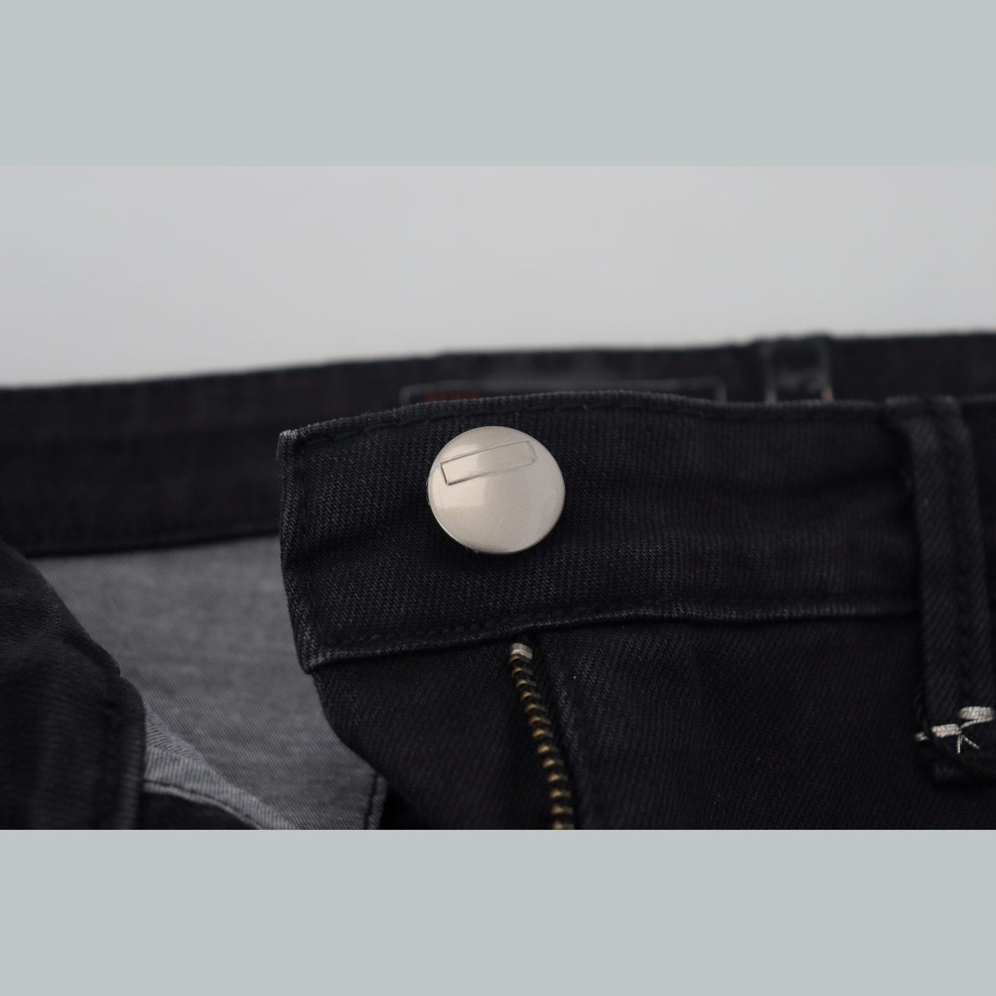 Acht Black Washed Cotton Skinny Women Casual Denim Jeans Acht