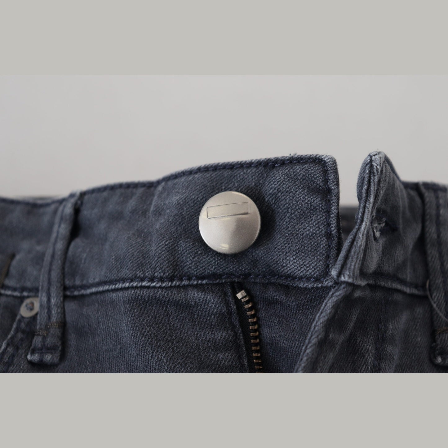 Acht Gray Cotton Skinny Low Waist Women Casual Denim Jeans Acht