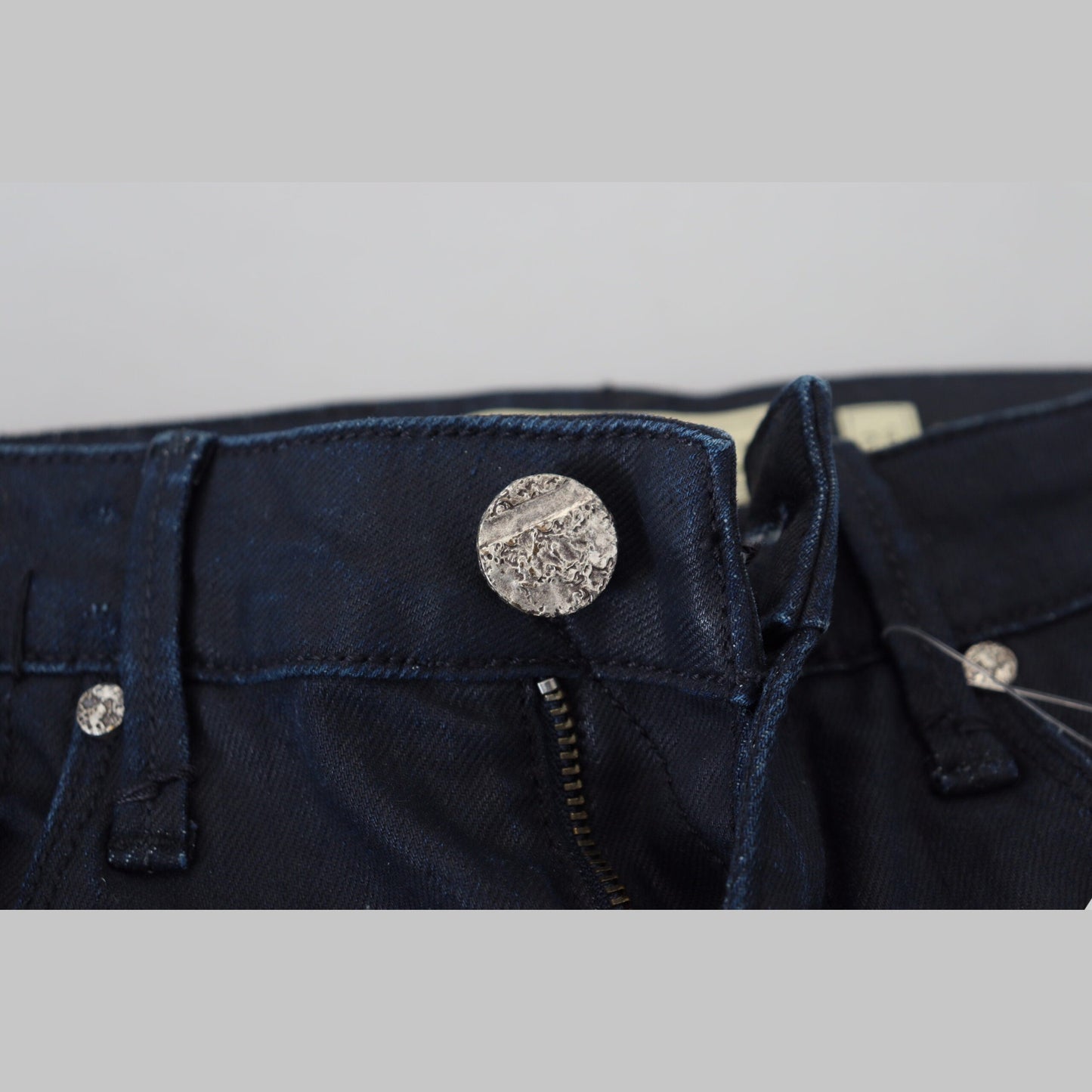 Acht Blue Cotton Skinny Low Waist Women Casual Denim Jeans Acht