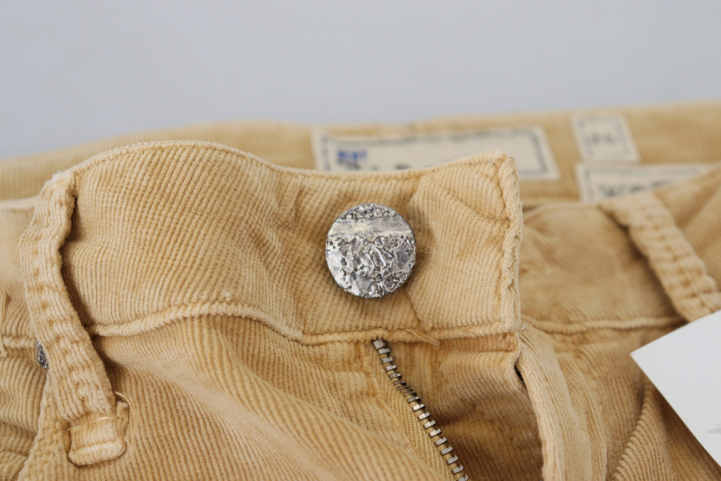 Acht Brown Cotton Corduroy Low Waist Women Casual Jeans Acht