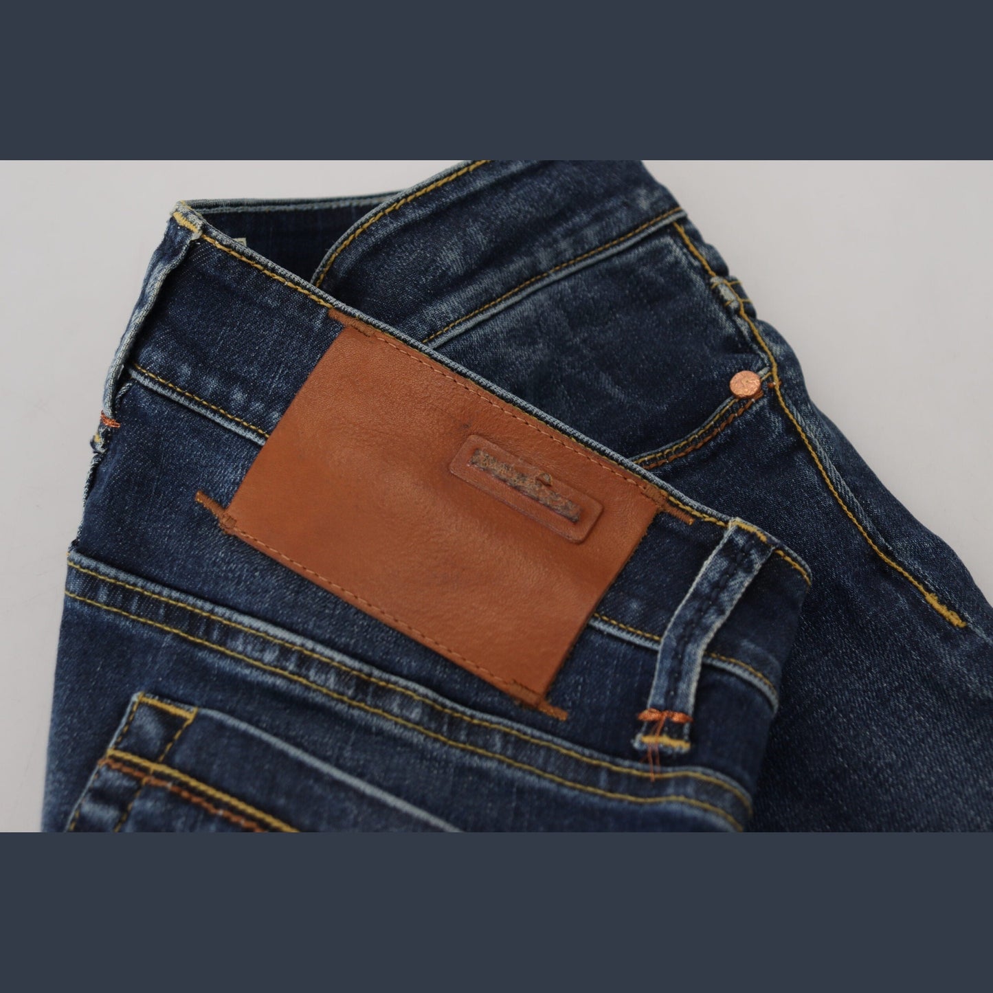 Acht Blue Cotton Low Waist Skinny Women Casual Jeans Acht