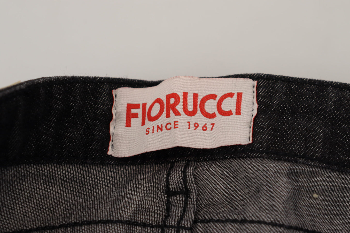 Fiorucci Black Cotton Low Waist Skinny Women Casual Jeans Fiorucci