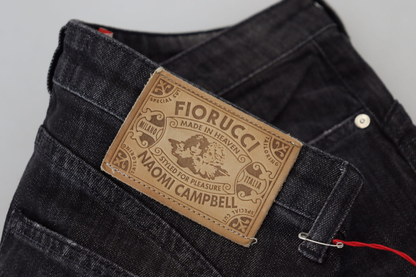Fiorucci Black Cotton Low Waist Skinny Women Casual Jeans Fiorucci