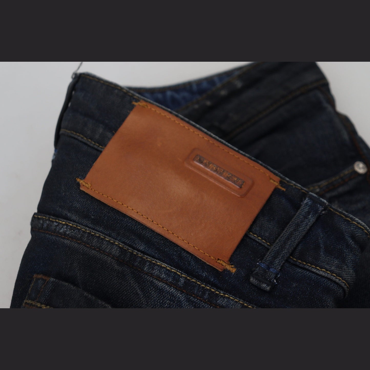 Acht Blue Cotton Low Waist Slim Fit Women Casual Jeans Acht