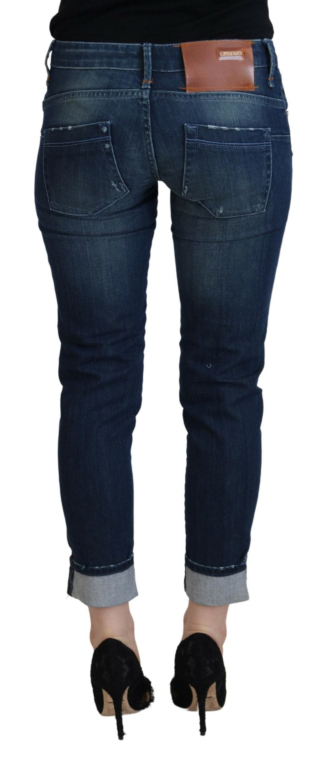 Acht Blue Cotton Slim Fit Women Casual Denim Jeans Acht