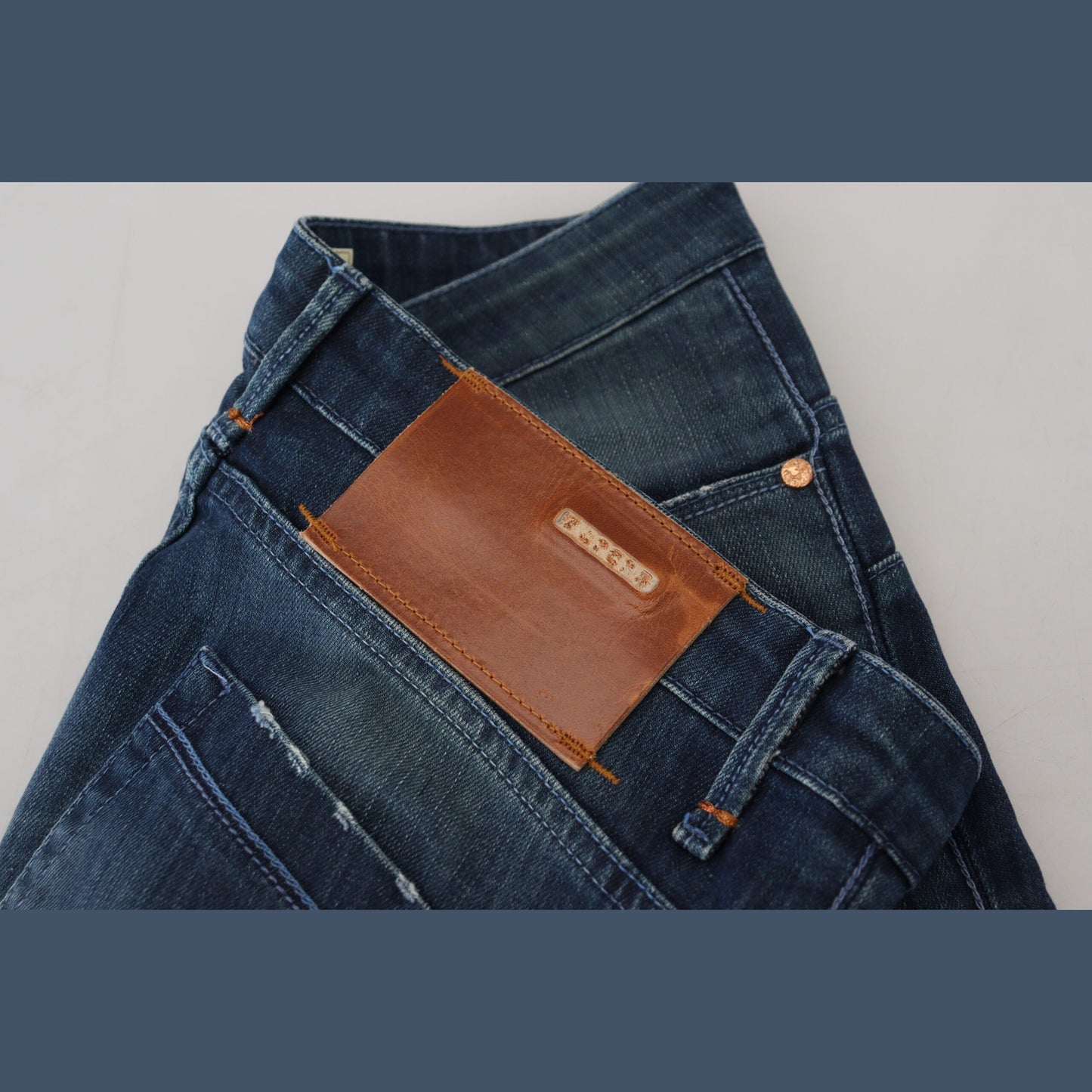 Acht Blue Cotton Slim Fit Women Casual Denim Jeans Acht