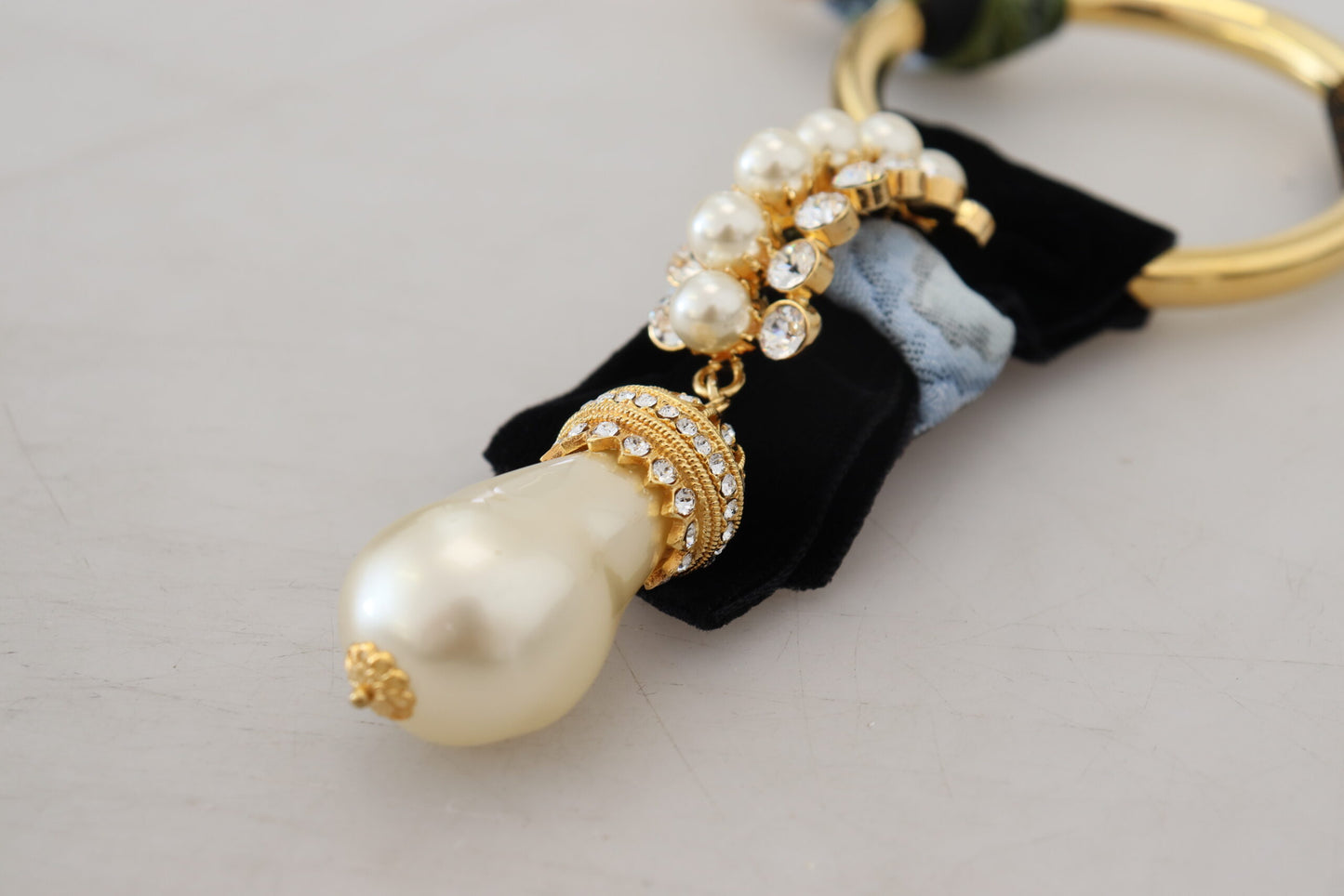 Dolce & Gabbana Gold Brass Sicily Crystal Robe Statement Necklace Dolce & Gabbana
