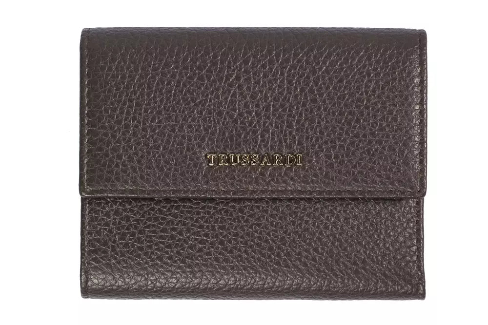 Trussardi Brown Leather Women Wallet Trussardi