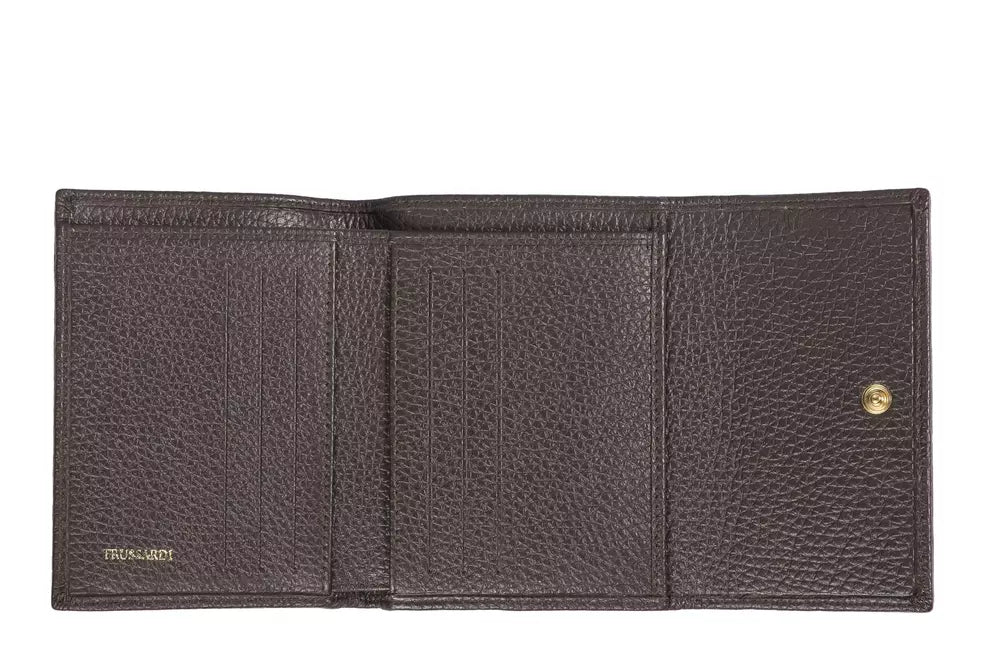 Trussardi Brown Leather Women Wallet Trussardi