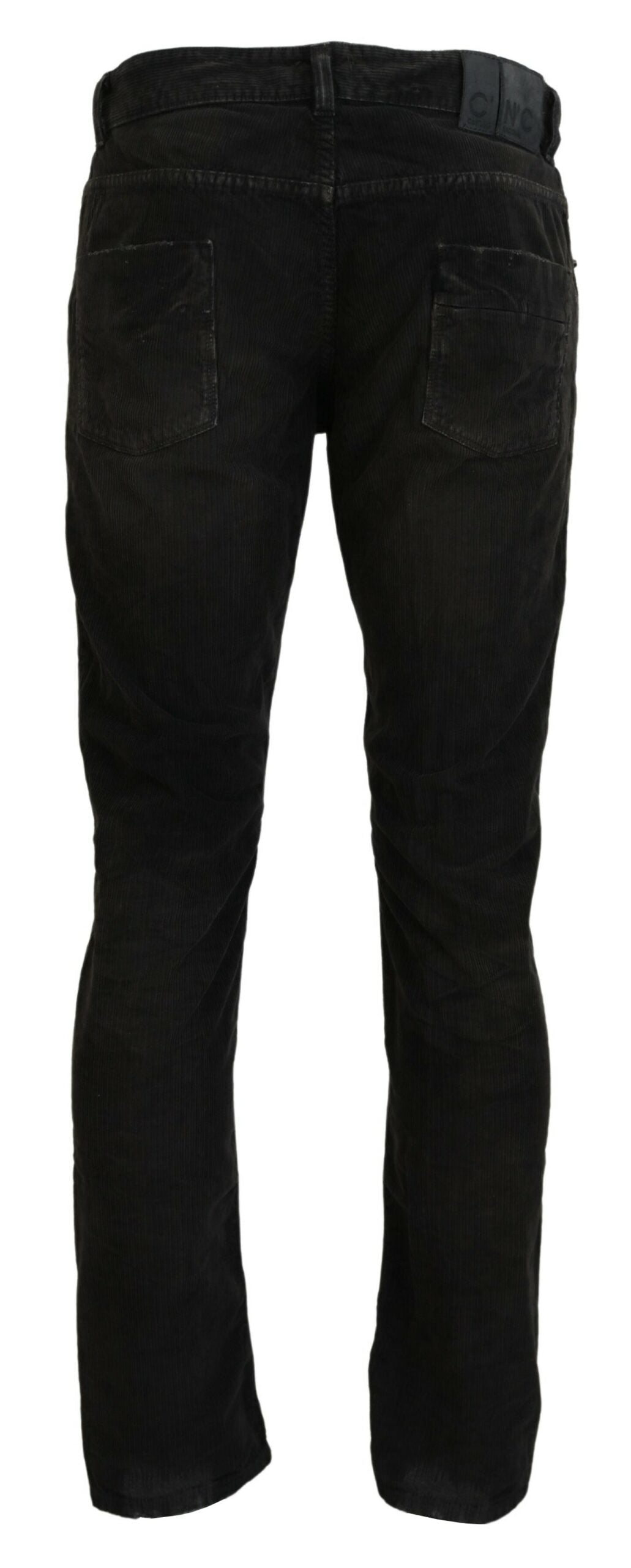 Costume National Gray Cotton Corduroy Men Casual Jeans Costume National