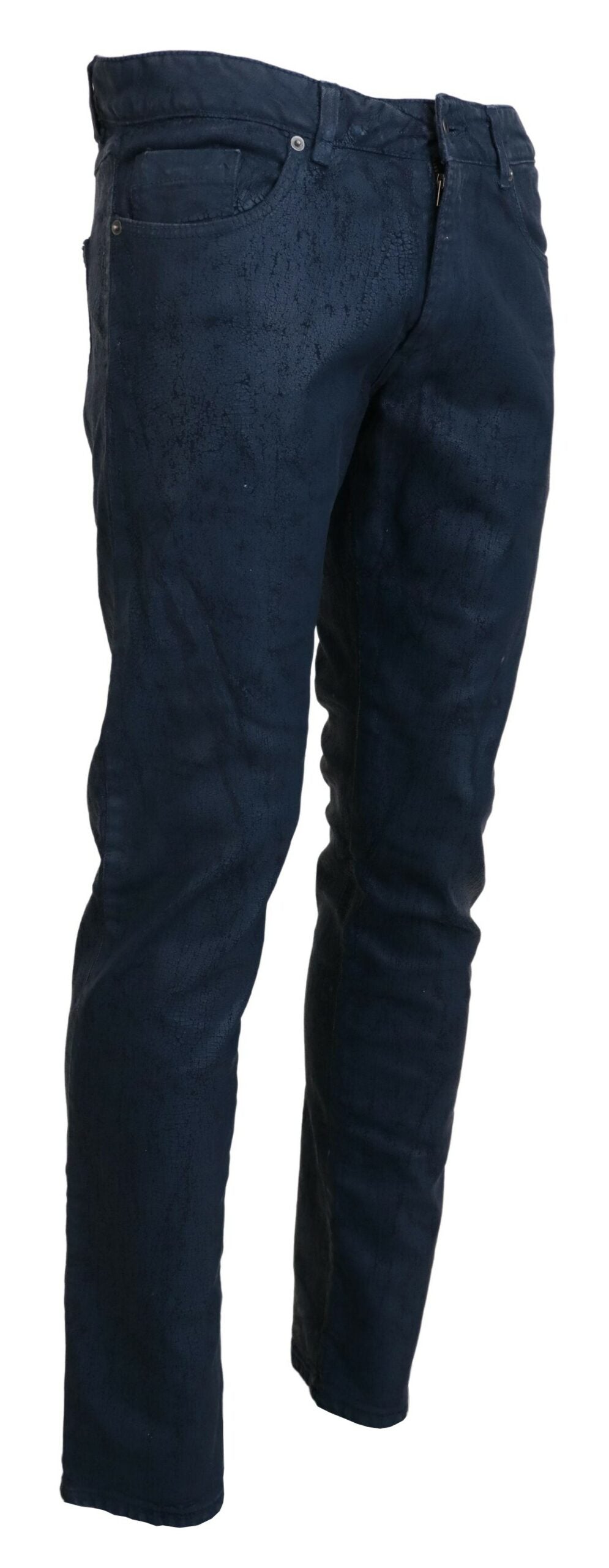 Exte Blue Cotton Tapered Slim Fit Men Casual Denim Jeans Exte
