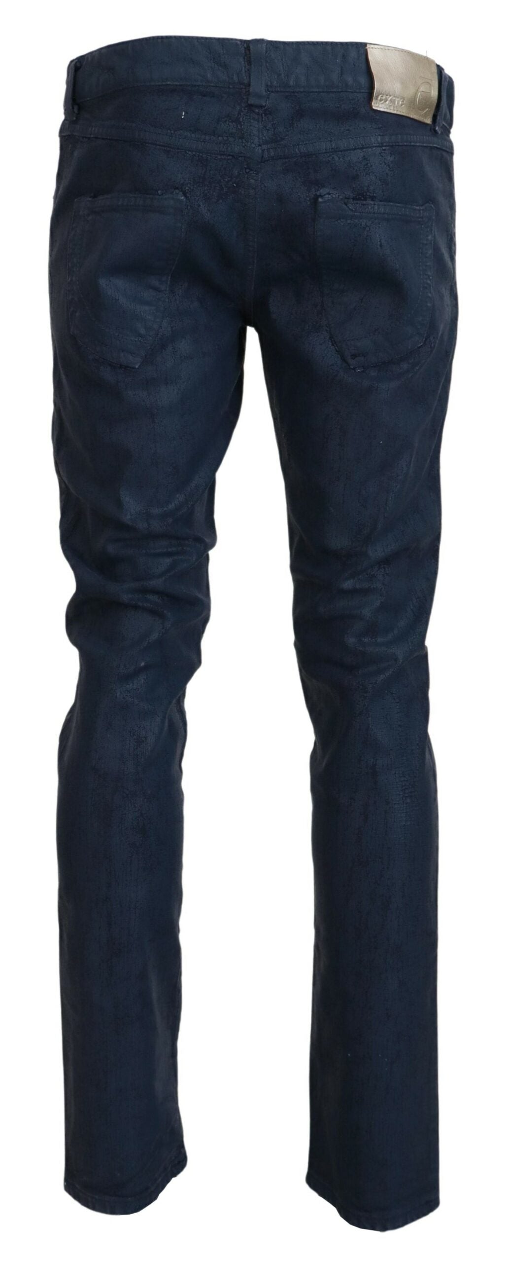 Exte Blue Cotton Tapered Slim Fit Men Casual Denim Jeans Exte