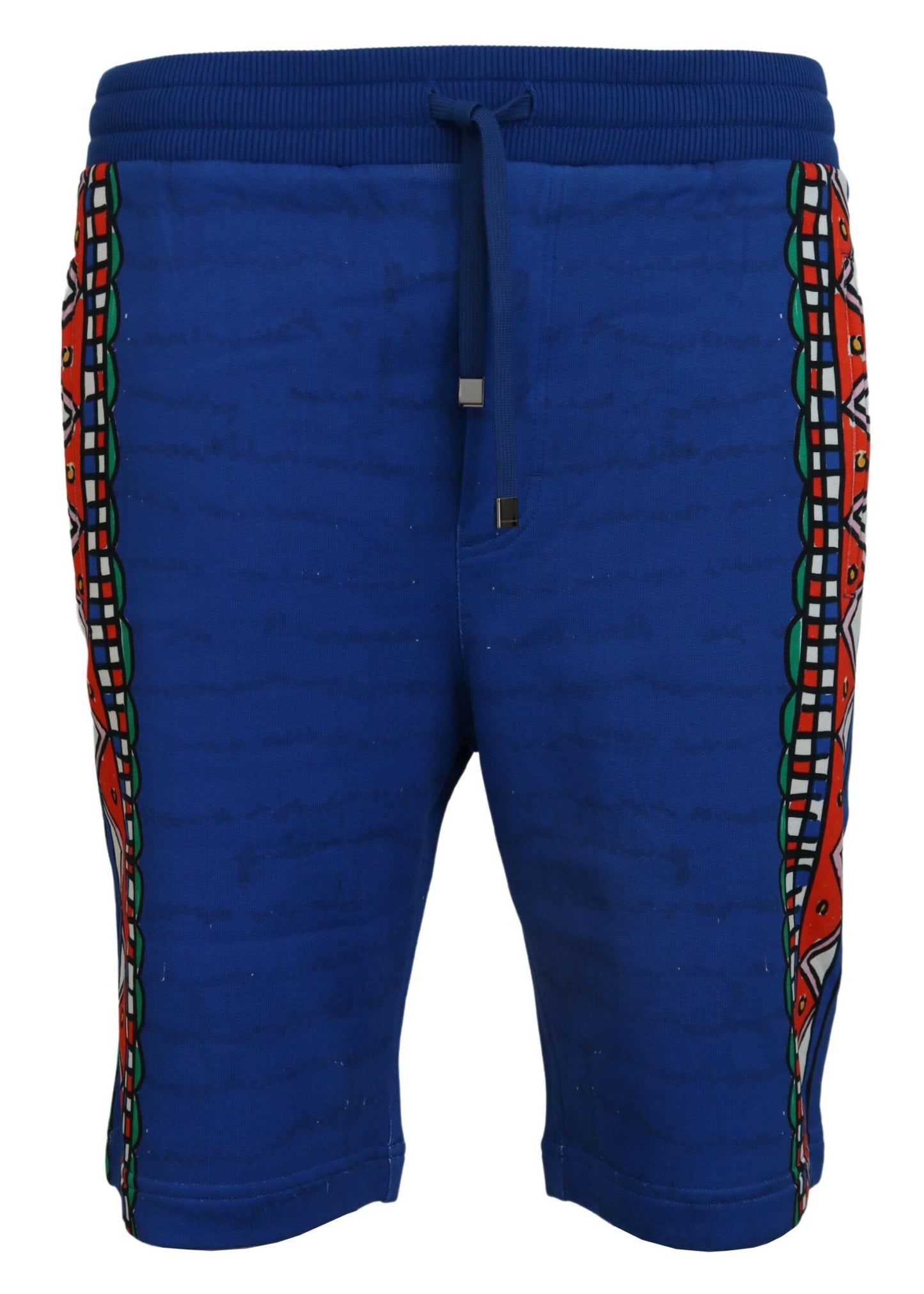 Dolce & Gabbana Blue Cotton Printed Bermuda Shorts Dolce & Gabbana