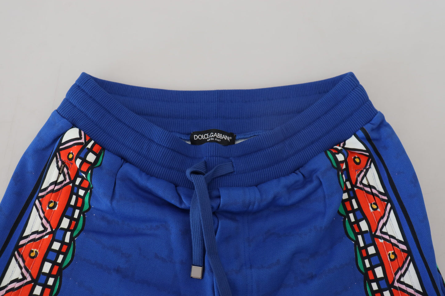 Dolce & Gabbana Blue Cotton Printed Bermuda Shorts Dolce & Gabbana