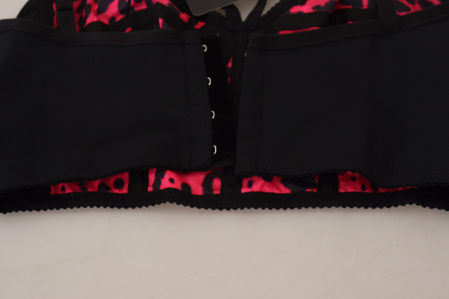 Dolce & Gabbana Pink Leopard Print Cropped Bustier Corset Top Dolce & Gabbana