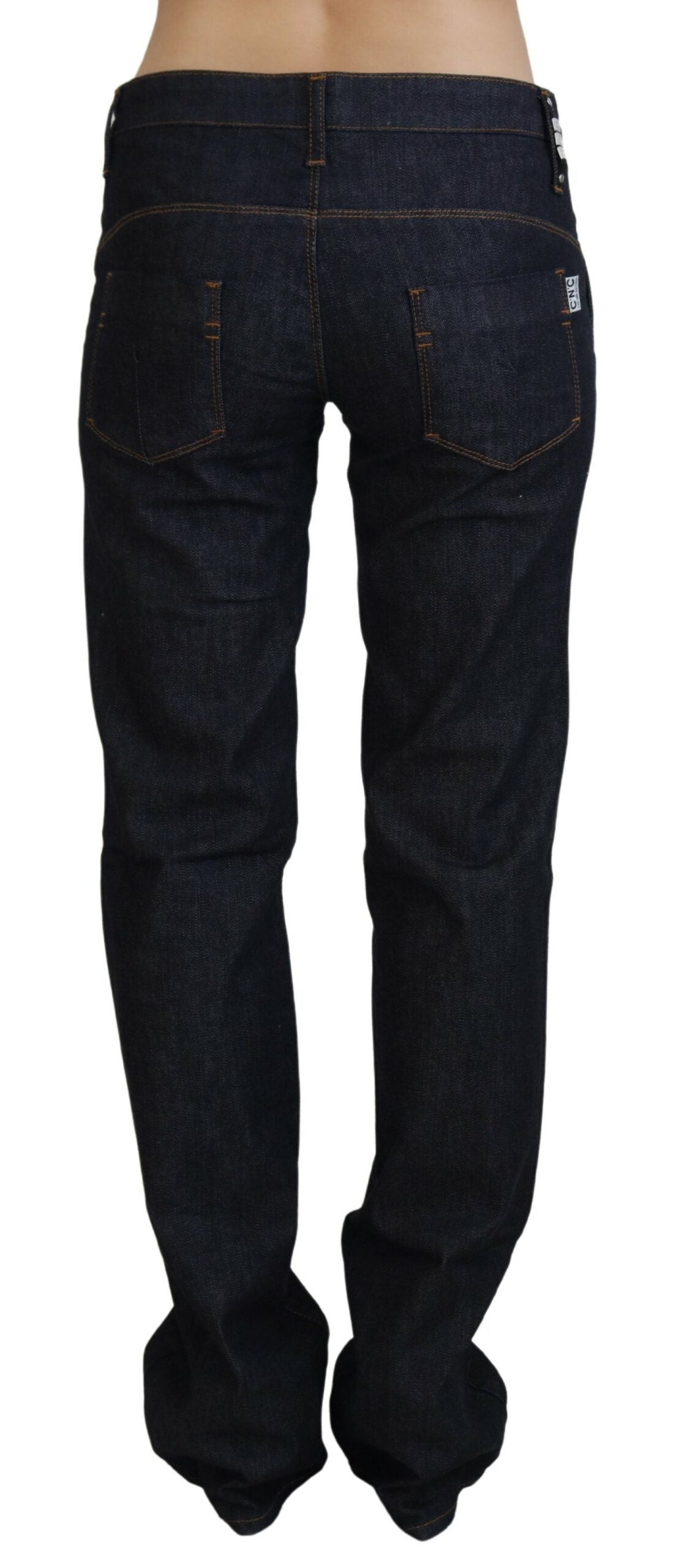 Costume National Blue Low Waist Straight Denim Pants Jeans Costume National