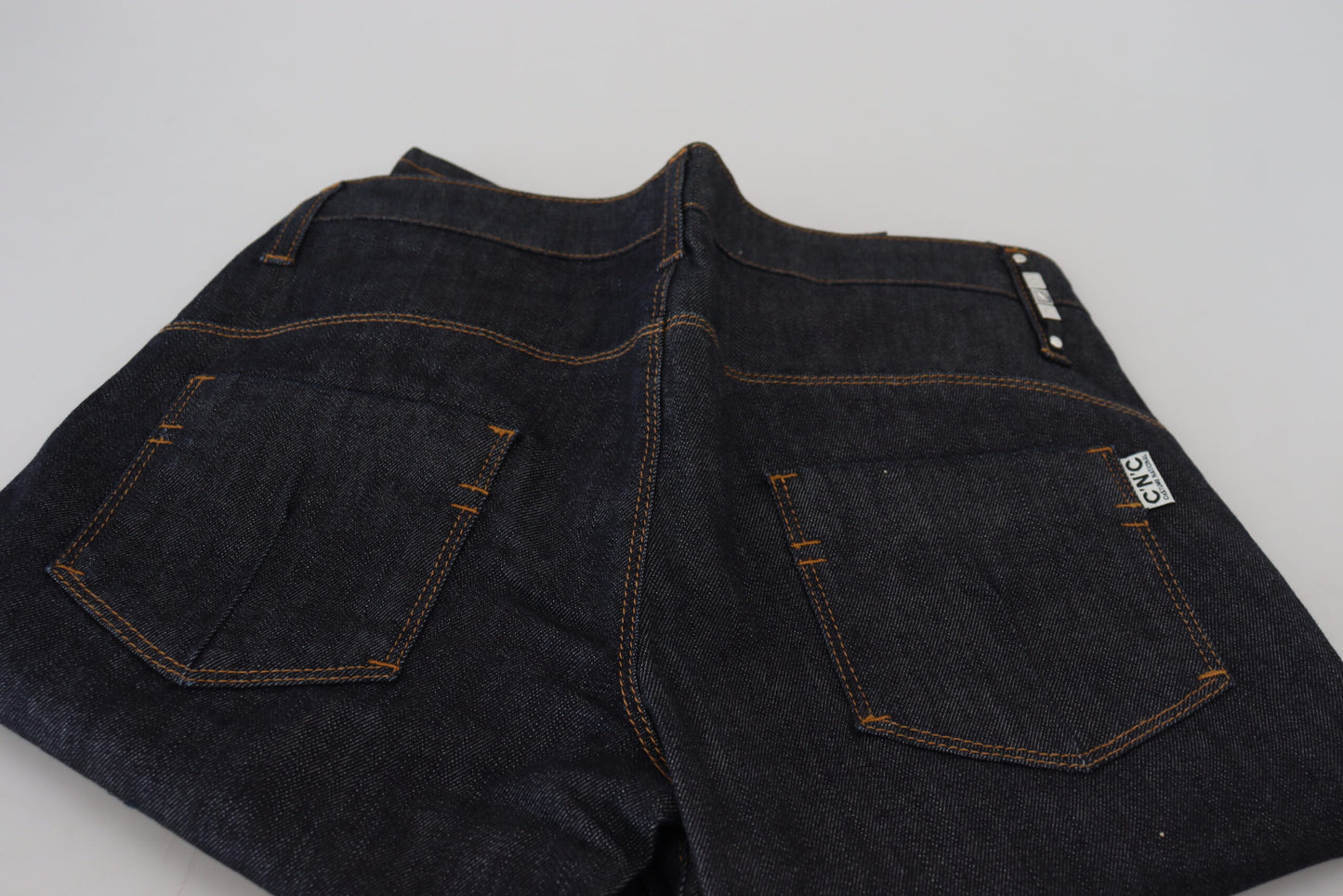 Costume National Blue Low Waist Straight Denim Pants Jeans Costume National