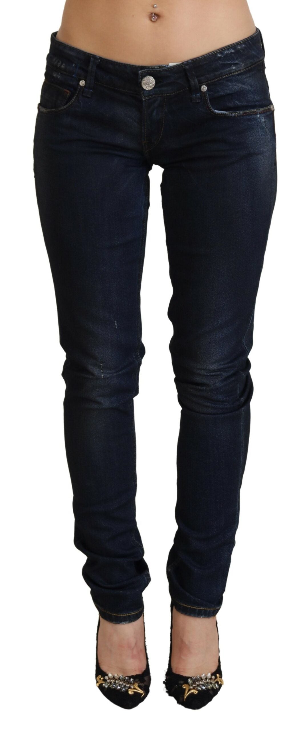 Acht Blue Low Waist Slim Fit Women Denim Jeans Acht