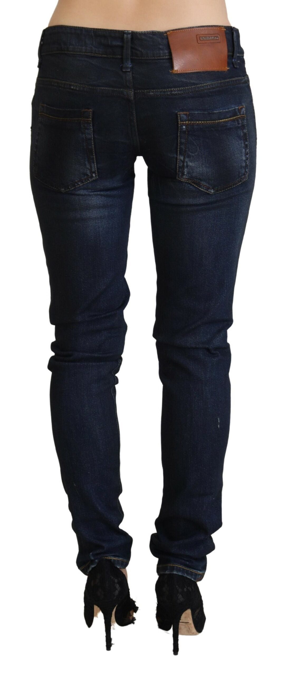 Acht Blue Low Waist Slim Fit Women Denim Jeans Acht