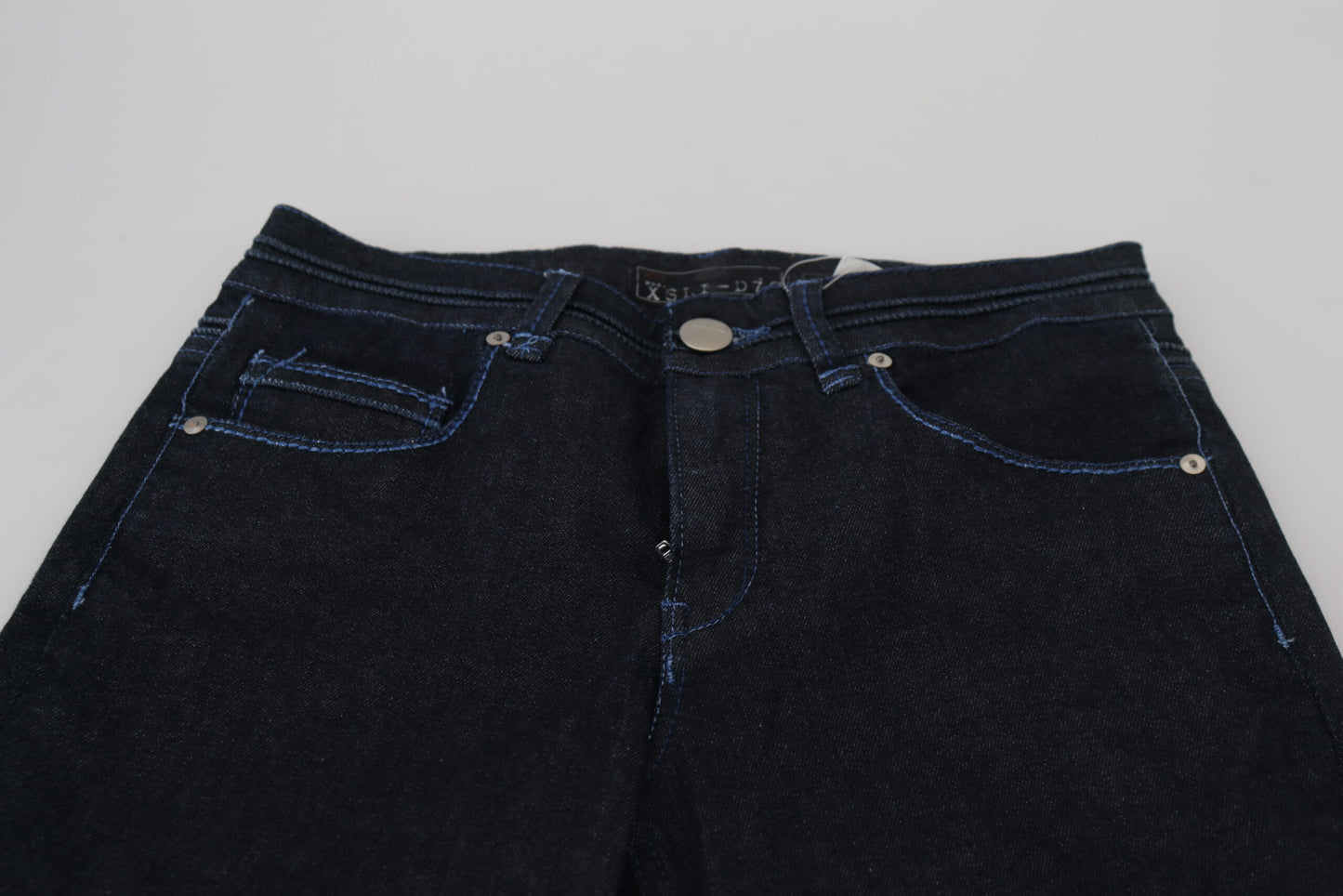 Acht Dark Blue Low Waist Slim Fit Women Denim Jeans Acht