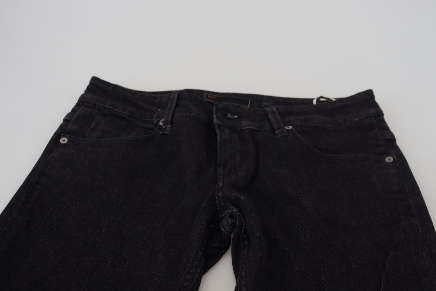 Acht Black Low Waist Slim Fit Cotton Denim Jeans Acht