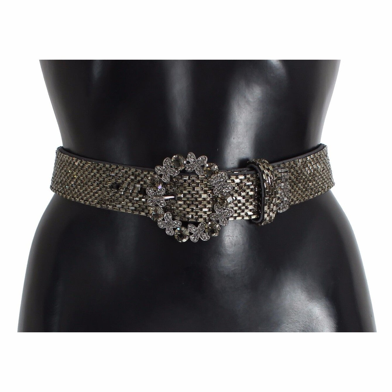 Dolce & Gabbana Multicolor Wide Crystal Buckle Sequined Belt Dolce & Gabbana