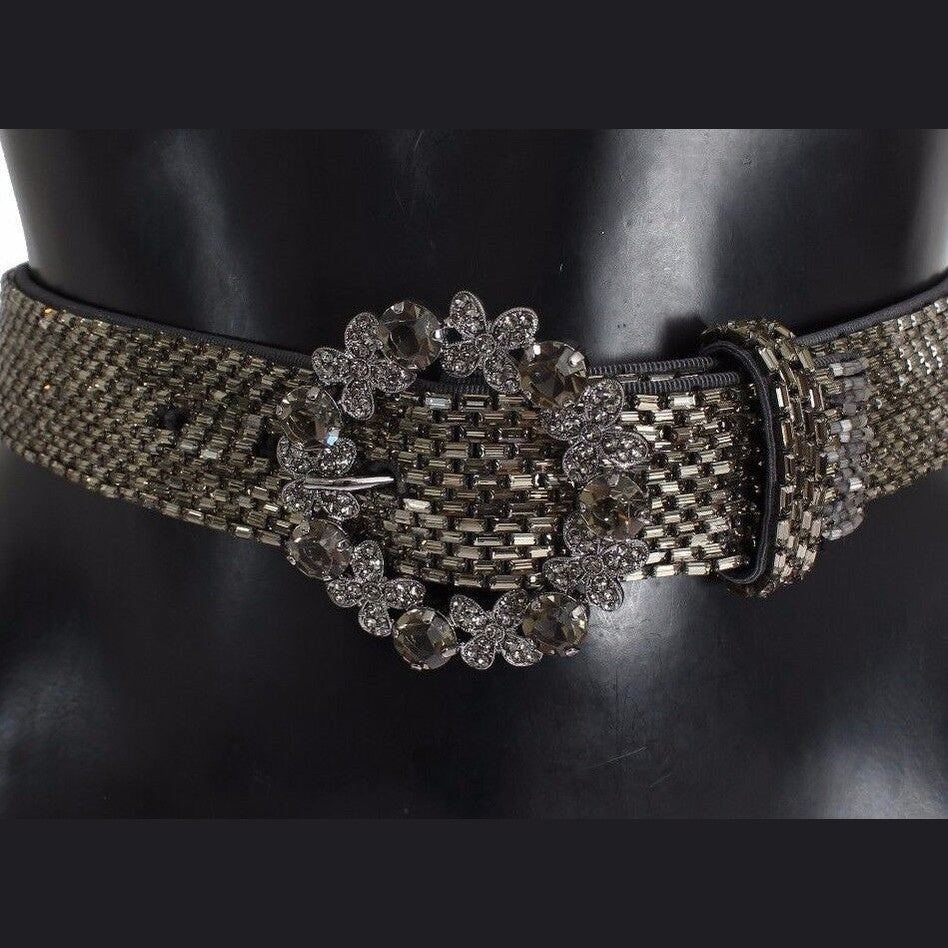 Dolce & Gabbana Multicolor Wide Crystal Buckle Sequined Belt Dolce & Gabbana