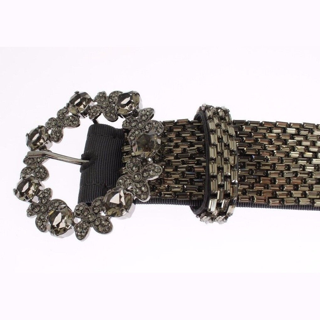 Dolce & Gabbana Multicolor Wide Crystal Buckle Sequined Belt Dolce & Gabbana