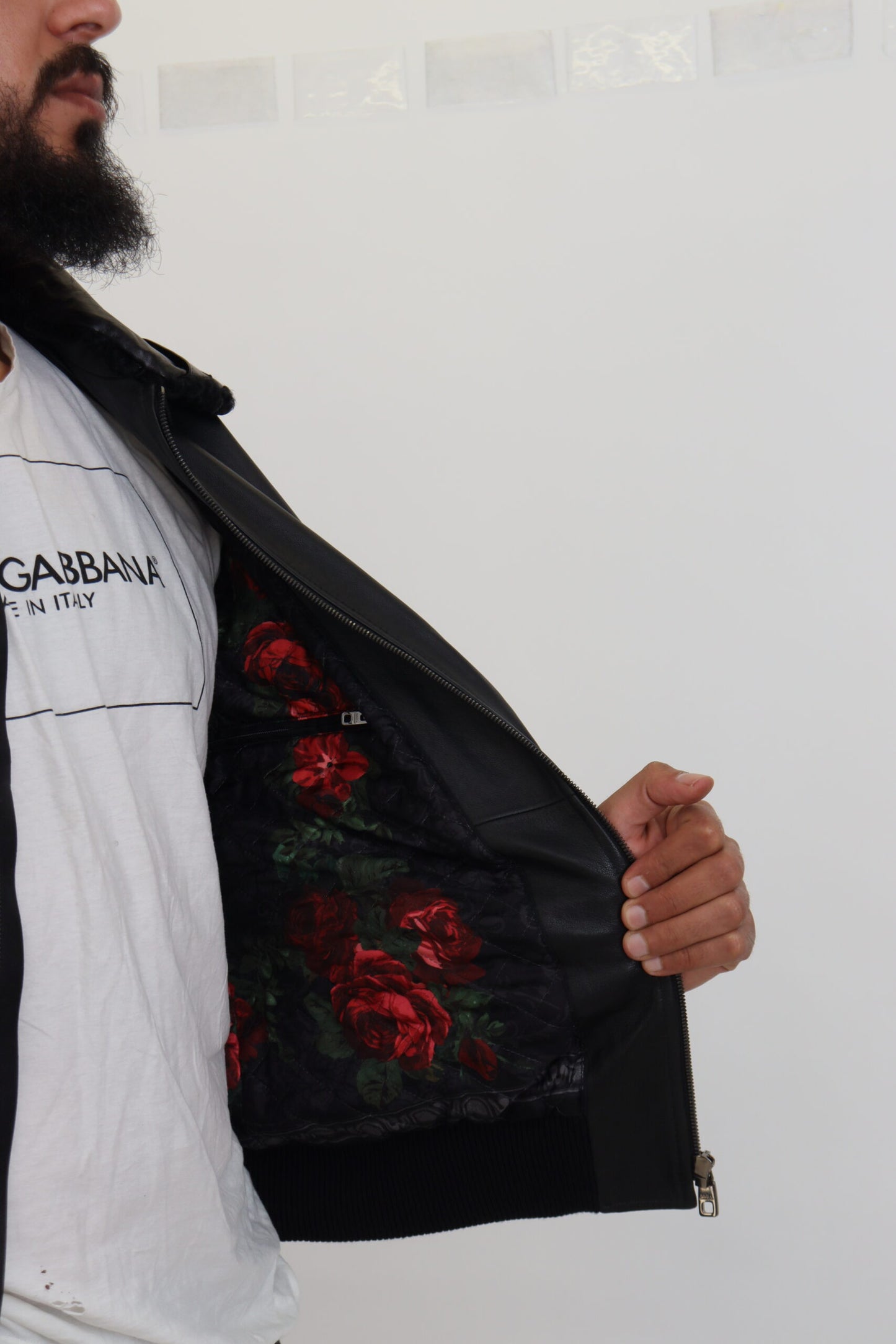 Dolce & Gabbana Black Lamb Leather Collared Men Coat Jacket Dolce & Gabbana