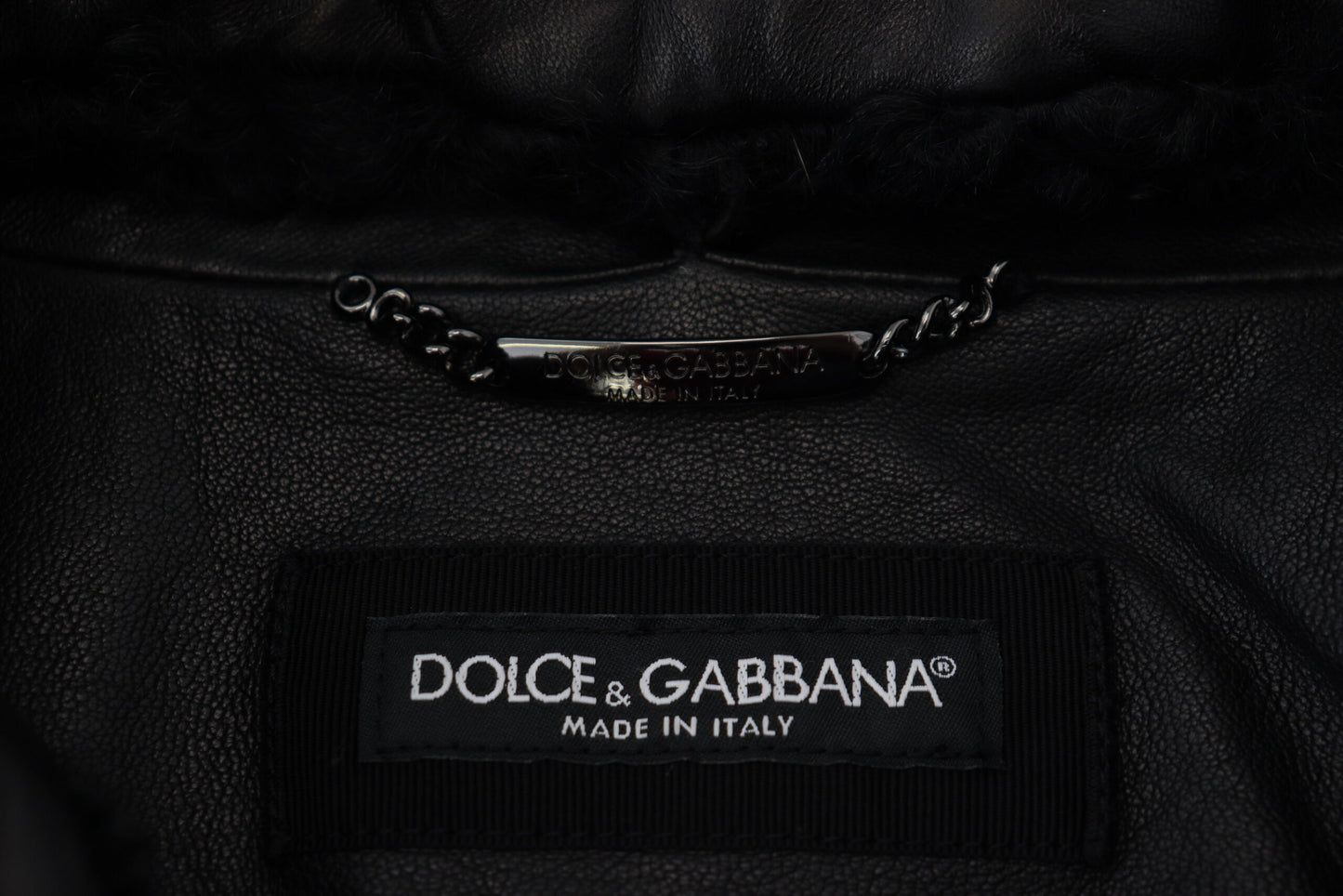 Dolce & Gabbana Black Lamb Leather Collared Men Coat Jacket Dolce & Gabbana