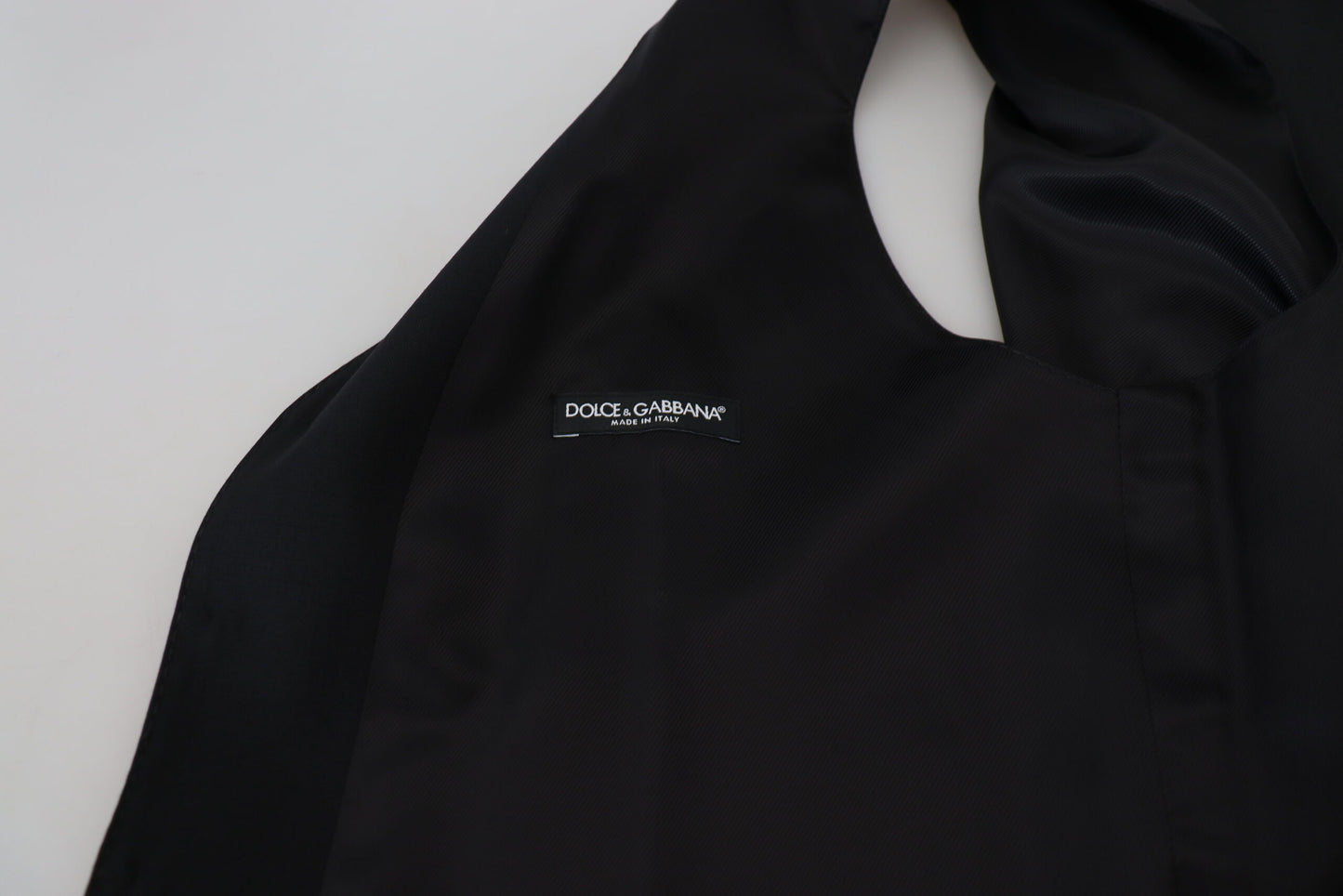 Dolce & Gabbana Black Virgin Wool Waistcoat Formal Vest Dolce & Gabbana