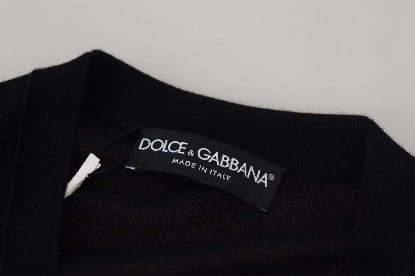 Dolce & Gabbana Black Cashmere Button Down Cardigan Sweater Dolce & Gabbana