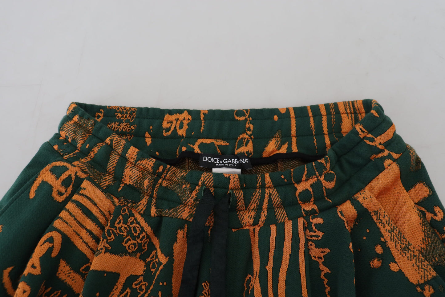 Dolce & Gabbana Multicolor Logo Print Silk Cargo Jogger Pants Dolce & Gabbana
