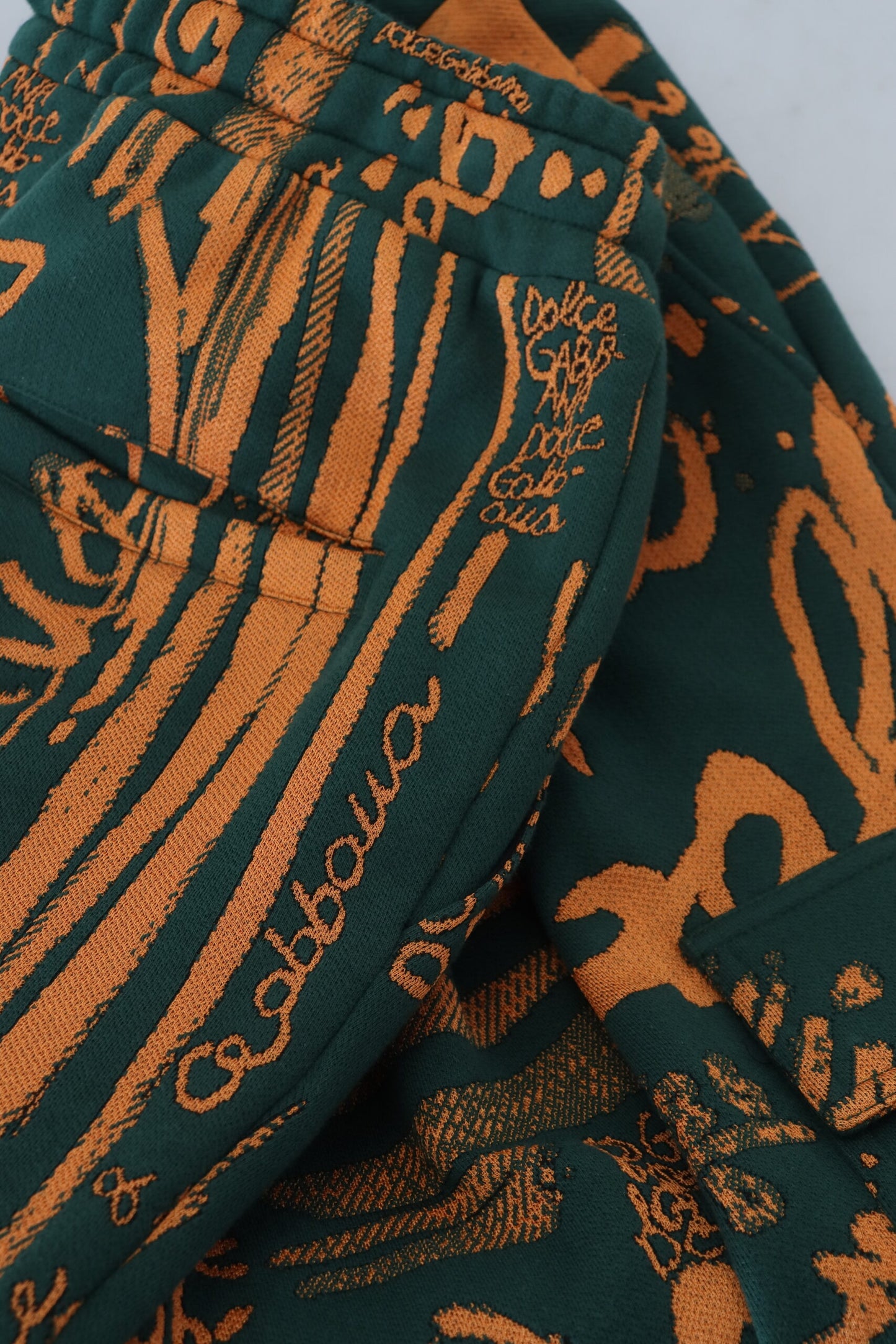 Dolce & Gabbana Multicolor Logo Print Silk Cargo Jogger Pants Dolce & Gabbana