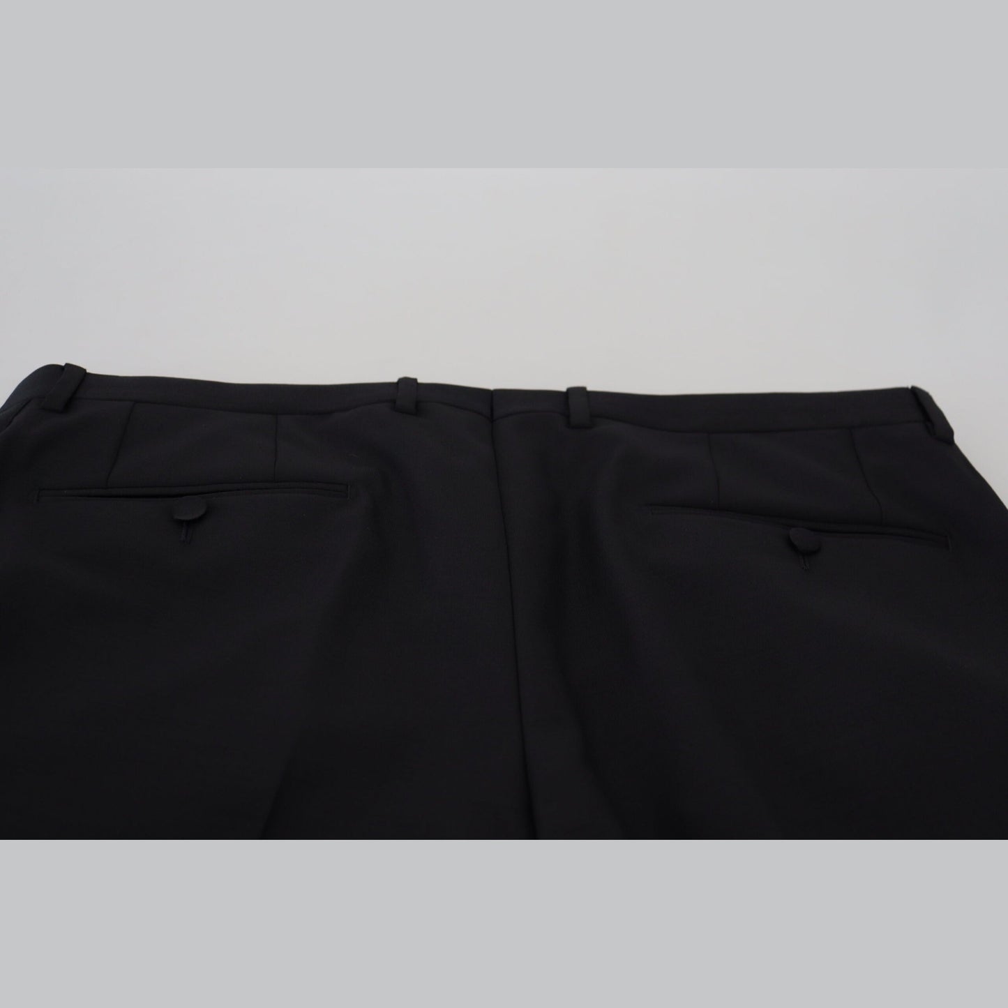 Dolce & Gabbana Black Wool Chino Dress Formal Pants