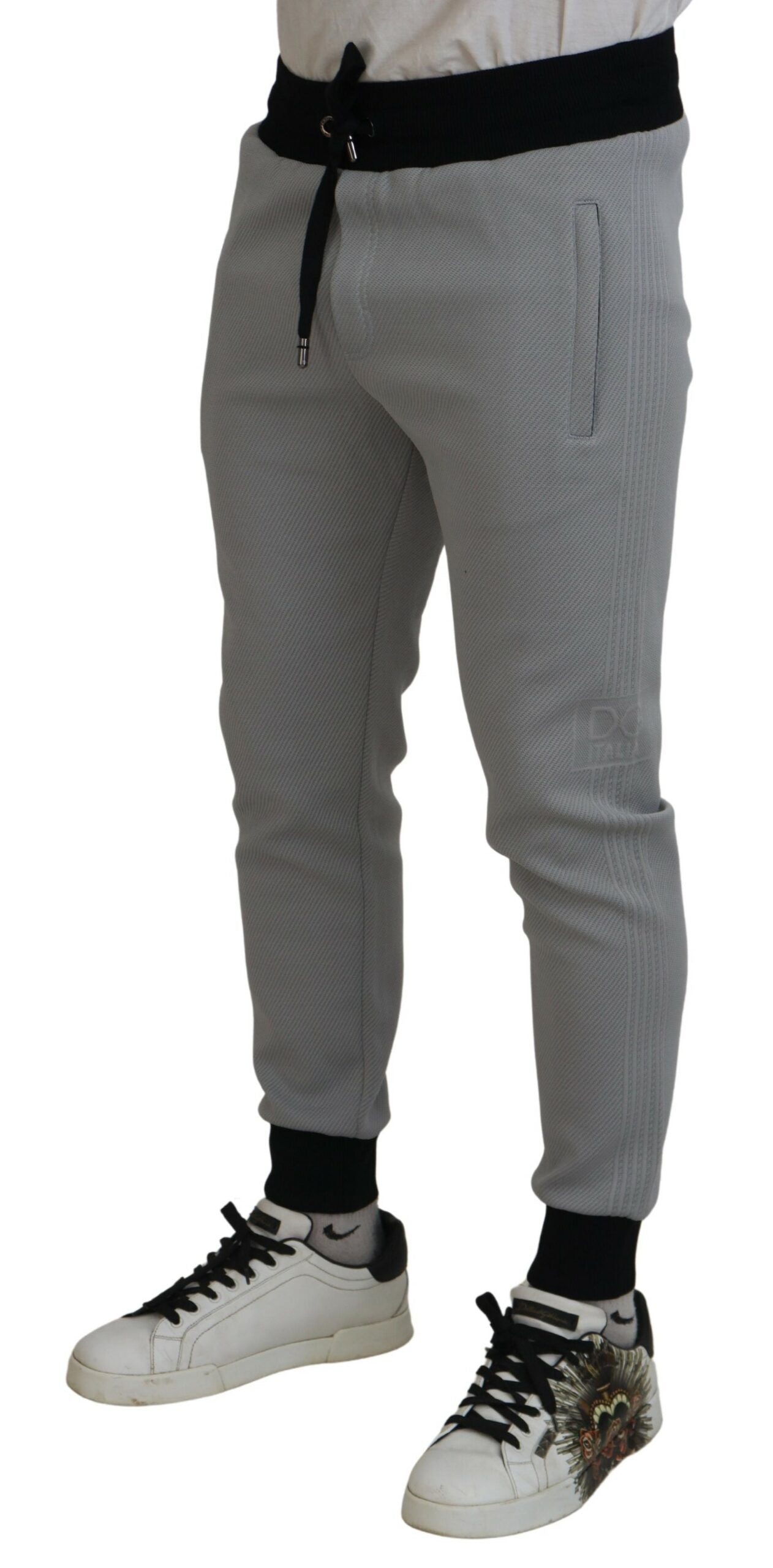 Dolce & Gabbana Gray Polyester Sweatpants Jogger Pants Dolce & Gabbana