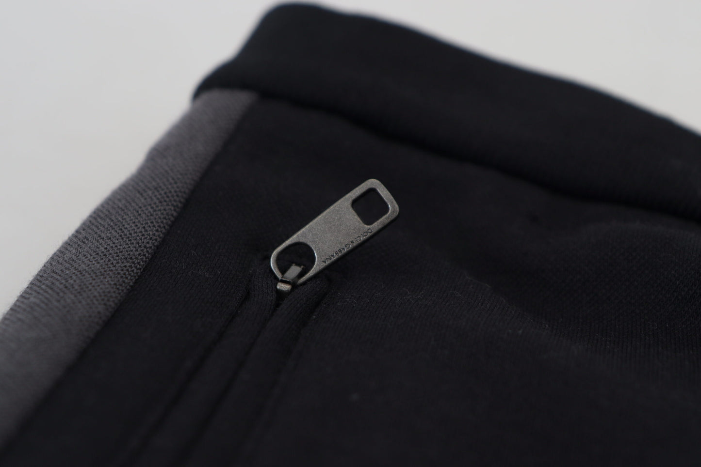 Dolce & Gabbana Black Wool Horseshoe Jogger Pants Dolce & Gabbana