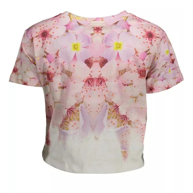 Desigual Pink Cotton Tops & T-Shirt