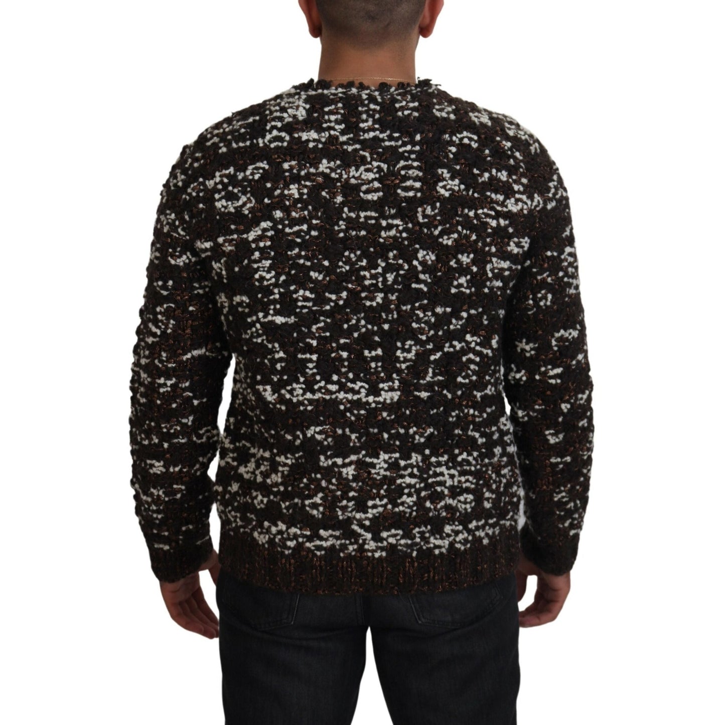 Dolce & Gabbana Brown Knitted Wool Fatto A Mano Sweater Dolce & Gabbana