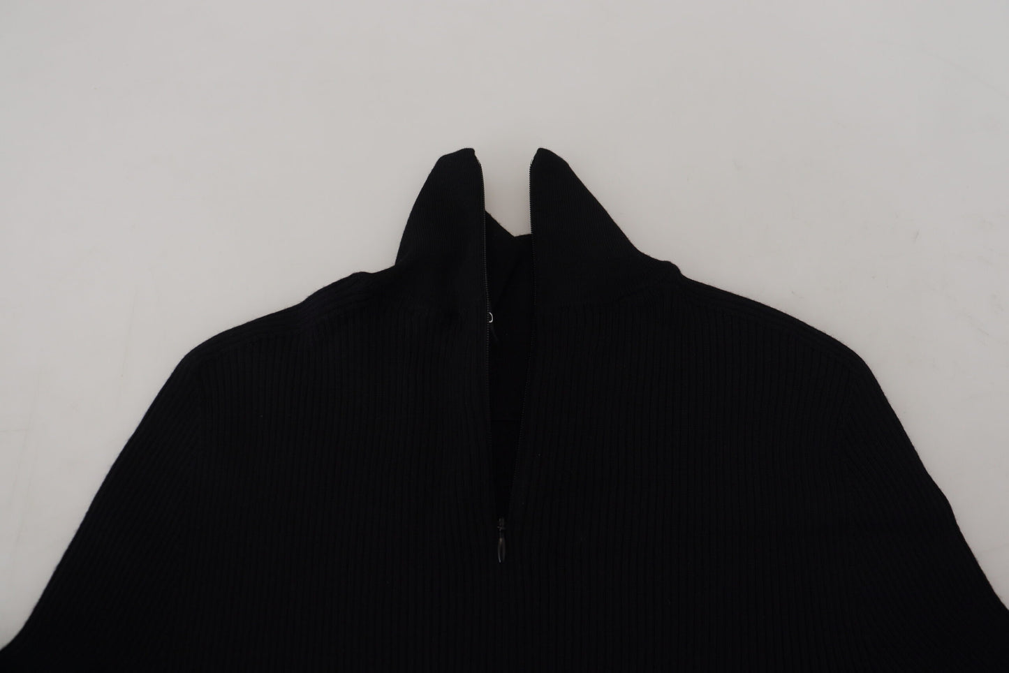 Dolce & Gabbana Black Half Zip Turtleneck Pullover Sweater Dolce & Gabbana