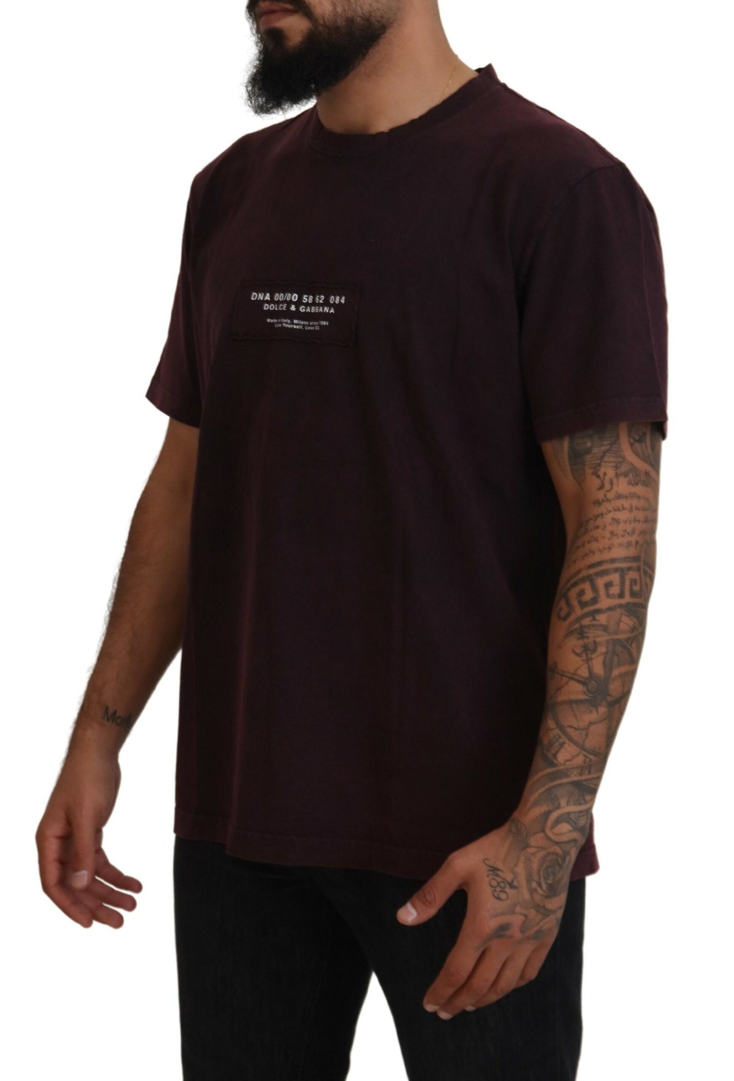 Dolce & Gabbana Bordeaux Crewneck Short Sleeve T-shirt Dolce & Gabbana